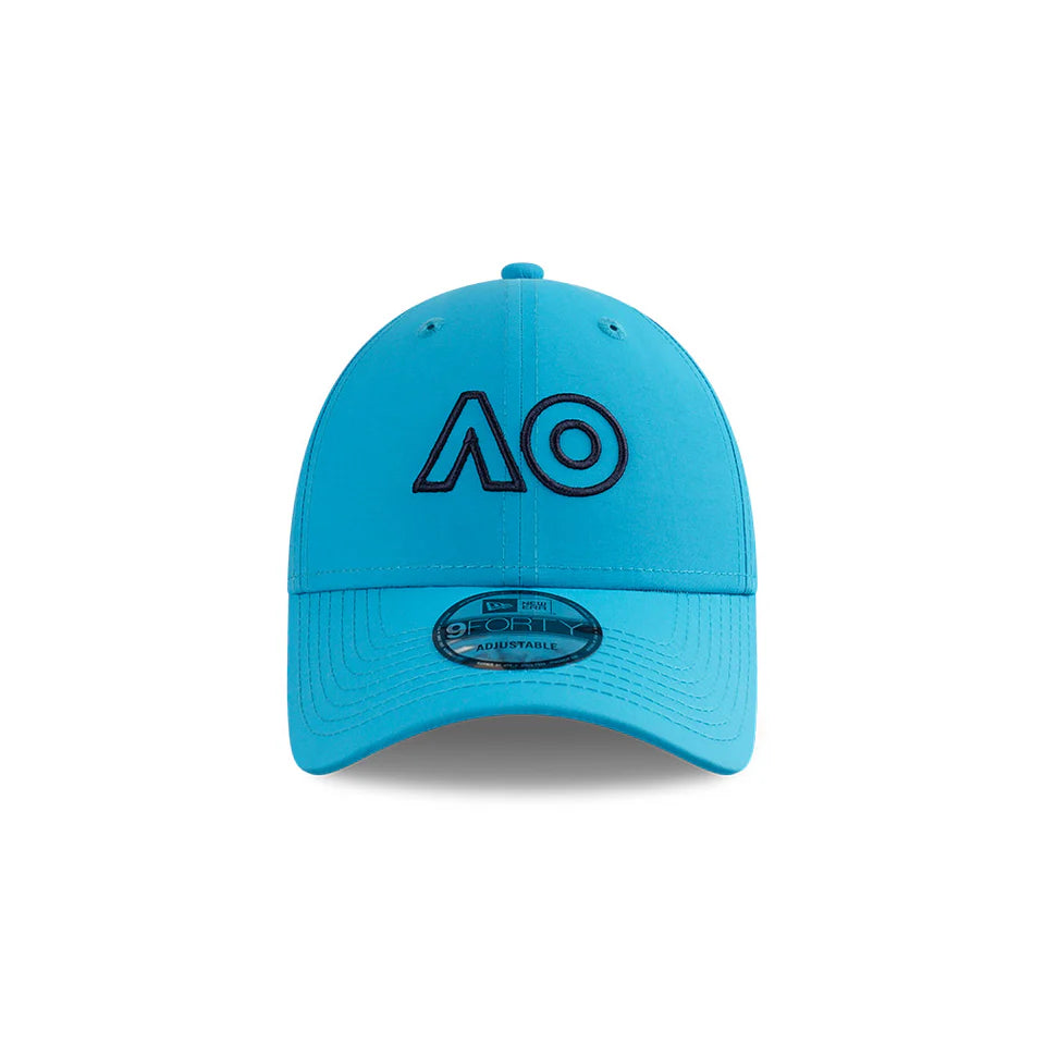 Australian Open Hat - 2025 Core Outline AO Sun Wash Blue Tennis 9Forty Strapback Cap - New Era